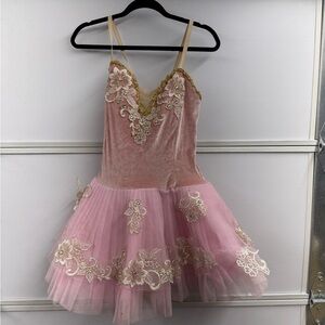 Pink Floral Ballet Costume Dress Adult